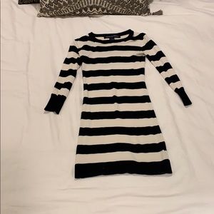 French Connection Striped fitted Sweater Dress